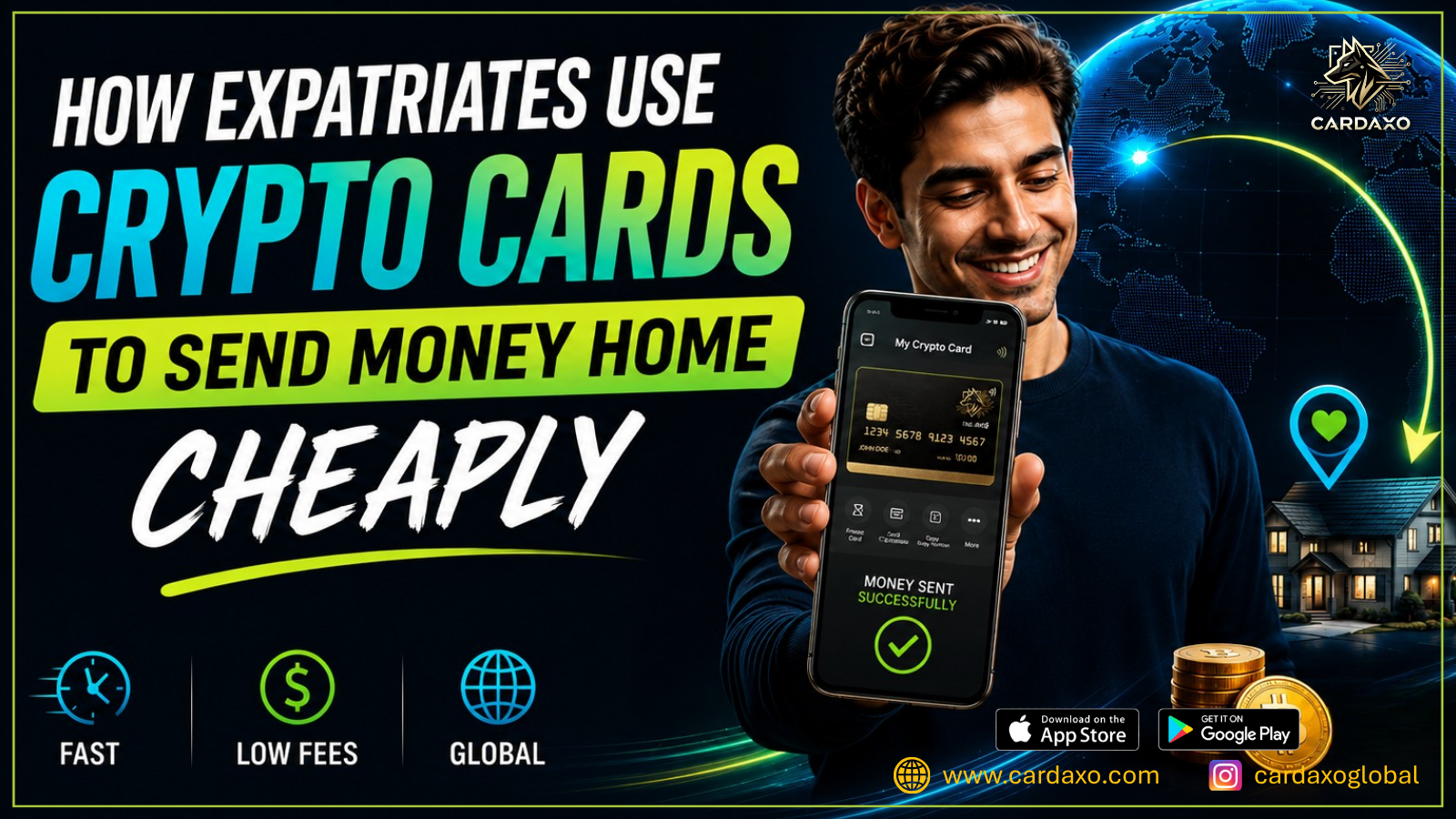 How Expatriates Use Crypto Cards to Send Money Home Cheaply