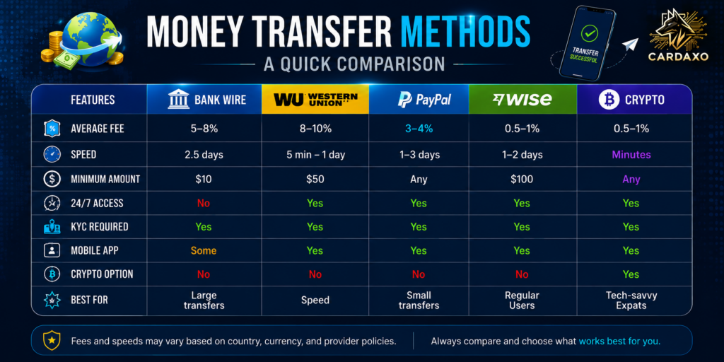 Money Transfer Methods