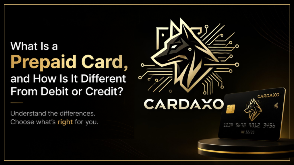Prepaid card compared to debit and credit card differences explained